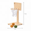 BusyKids Canasta de baloncesto infantil de madera para suelo