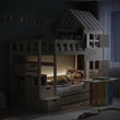 BusyKids Litera DREAM-HOUSE con escalera y espacio de almacenamiento 200 x 90 cm