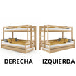 Litera BusyKids LUMI-ONE con escalera lateral 90 x 200 / 120 x 200 cm