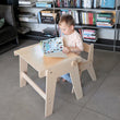 Conjunto - mesa y silla evolutivas para niños pequeños - natura