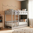 BusyKids Cama Alta Infantil TOTO-TWIN con Escalera – para dos niños 200 × 90 cm