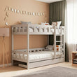 BusyKids Cama Alta Infantil TOTO-TWIN con Escalera – para dos niños 200 × 90 cm