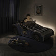 Cama infantil AUTO con diseño gráfico y colchón - 140 x 70/160 x 80 cm