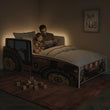 Cama infantil FARMI con diseño gráfico y colchón - 140 x 70 / 160 x 80 cm