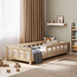 Cama individual BusyKids STANDART-MAX con barandilla de protección frontal