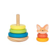 Pirámide de madera para niños "Zorrito" de BusyKid