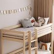 Cama litera BusyKids TORI-MAX con escalera 90×200 cm