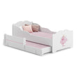 Cama infantil ANNA-MAX con cama adicional 145 x 80 cm – con dibujo y colchón