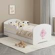 Cama infantil LUK-ONE con barrera de protección y cajón de almacenamiento
