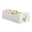 Cama infantil LUK-ONE con barrera de protección y cajón de almacenamiento