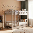 BusyKids Cama Alta Infantil TOTO-TWIN con Escalera – para dos niños 200 × 90 cm