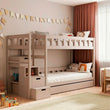 BusyKids Litera TOTO-TWIN MAX con escalera y espacio de almacenamiento 200 x 90 cm