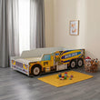 Cama infantil RIKO con diseño gráfico y colchón - 140 x 70 / 160 x 80 cm