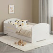 Cama infantil LUK-ONE con barrera de protección y cajón de almacenamiento
