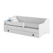 Cama infantil ERYK con barrera de protección y cajón de almacenamiento - 160 × 80/180 × 80 cm