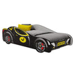 Cama infantil AUTO con diseño gráfico y colchón - 140 x 70/160 x 80 cm