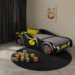 Cama infantil AUTO con diseño gráfico y colchón - 140 x 70/160 x 80 cm