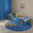 Cama infantil AUTO con diseño gráfico y colchón - 140 x 70/160 x 80 cm
