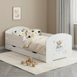 Cama infantil LUK-ONE con barrera de protección y cajón de almacenamiento
