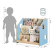 Estantería de libros / Biblioteca Montessori - Color azul claro / rosa