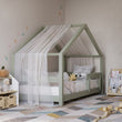 Cama infantil en forma de casita BusyKids MIMI-HOUSE con borde reforzado