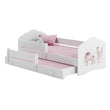 Cama infantil FALA-MAX con cama adicional 145 x 80 cm y colchón