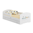 Cama infantil LUK-ONE con barrera de protección y cajón de almacenamiento