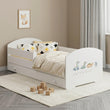 Cama infantil LUK-ONE con barrera de protección y cajón de almacenamiento