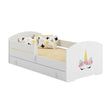 Cama infantil LUK-ONE con barrera de protección y cajón de almacenamiento