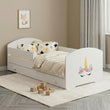 Cama infantil LUK-ONE con barrera de protección y cajón de almacenamiento