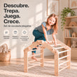 Set de escalada modular para niños 2 en 1 con tabla de doble cara