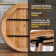 BusyKids Mesa redonda de roble macizo