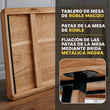 Mesa rectangular BusyKids de roble macizo