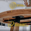 BusyKids Mesa redonda de roble macizo
