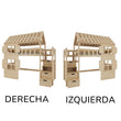 BusyKids Cama semi alta con forma de casita GALAXY-HOUSE MAX con escalera con almacenamiento 90 x 200 cm