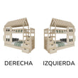 BusyKids Litera con forma de casita DREAM-HOUSE MAX con escalera con almacenamiento 90 x 200 cm