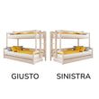 Litera BusyKids LUMI-ONE con escalera lateral 90 x 200 / 120 x 200 cm