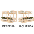BusyKids FOXY litera con escalera frontal 90 x 200 / 120 x 200 cm