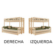 BusyKids FOXY-ONE litera con escalera lateral 90 x 200 / 120 x 200 cm