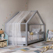 Cama infantil en forma de casita BusyKids MIMI-HOUSE con borde reforzado