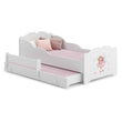 Cama infantil ANNA-MAX con cama adicional 145 x 80 cm – con dibujo y colchón