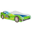 Cama infantil AUTO con diseño gráfico y colchón - 140 x 70/160 x 80 cm