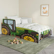 Cama infantil FARMI con diseño gráfico y colchón - 140 x 70 / 160 x 80 cm