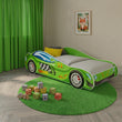 Cama infantil AUTO con diseño gráfico y colchón - 140 x 70/160 x 80 cm