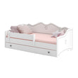 Cama infantil EMMA con barrera de protección y cajón de almacenamiento