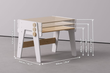 Conjunto - mesa y silla evolutivas para niños pequeños - blanco