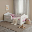 Cama infantil FALA-ONE con barrera de protección y cajón de almacenamiento