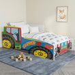 Cama infantil FARMI con diseño gráfico y colchón - 140 x 70 / 160 x 80 cm