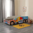 Cama infantil RIKO con diseño gráfico y colchón - 140 x 70 / 160 x 80 cm