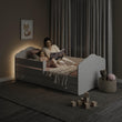Cama infantil FALA-ONE con barrera de protección y cajón de almacenamiento